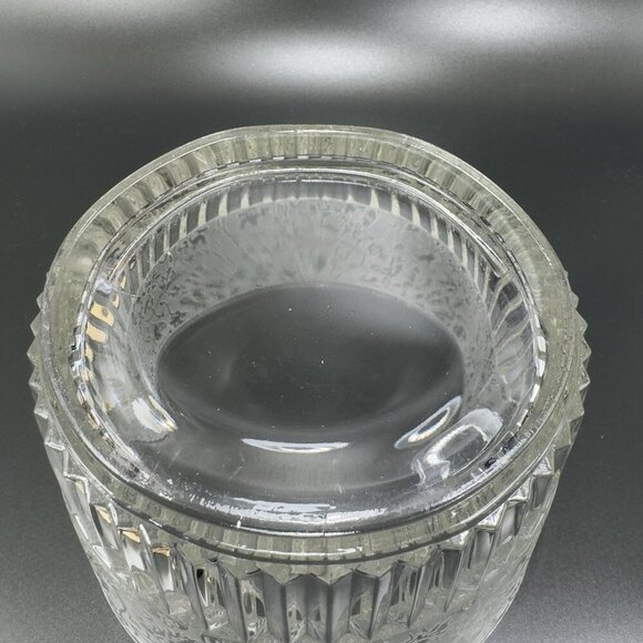 Antique Paden City Spring Orchard Ice Bucket Bowl Dish Clear Frosted Etched VTG - Picture 3 of 13